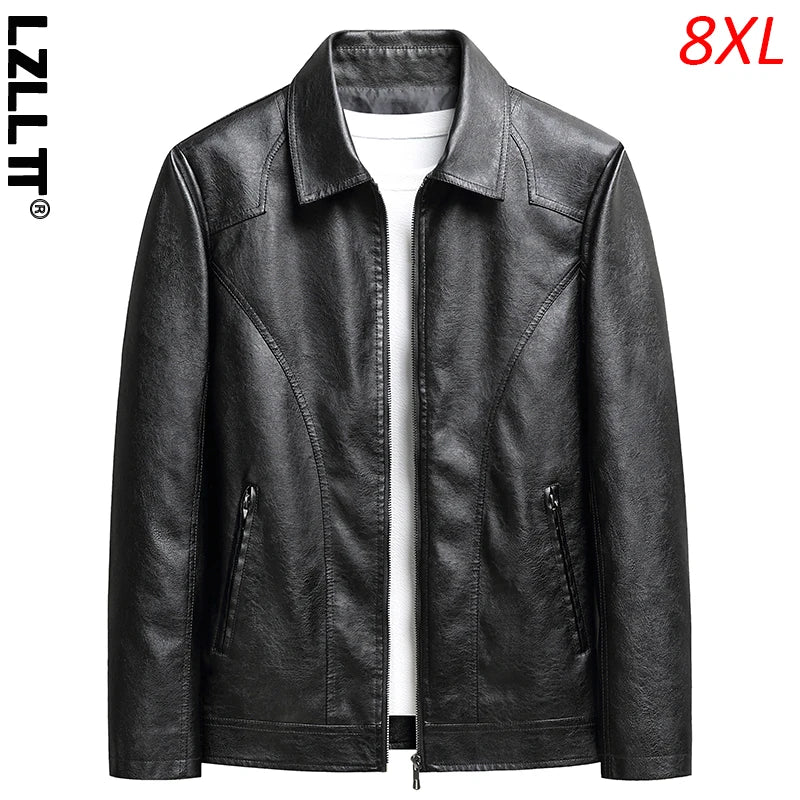 Men Casual Motorcycle Biker Jacket