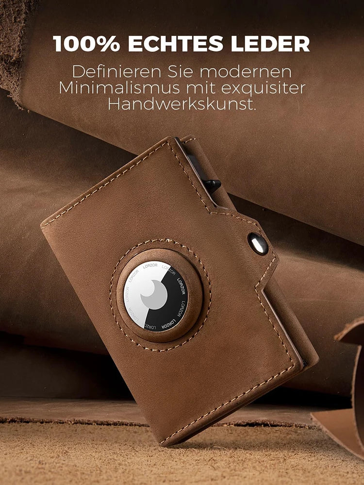 Genuine Leather Wallet with Coin Pocket