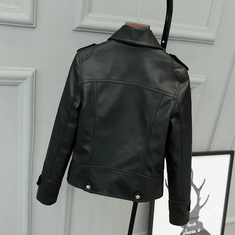 Korean Version of Slim PU Leather Jacket