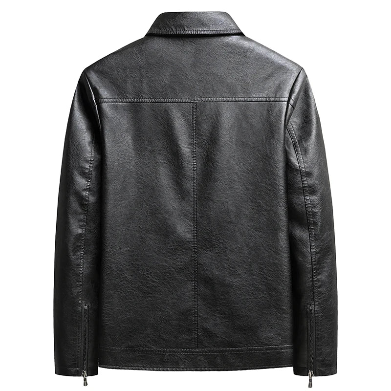 Men Casual Motorcycle Biker Jacket