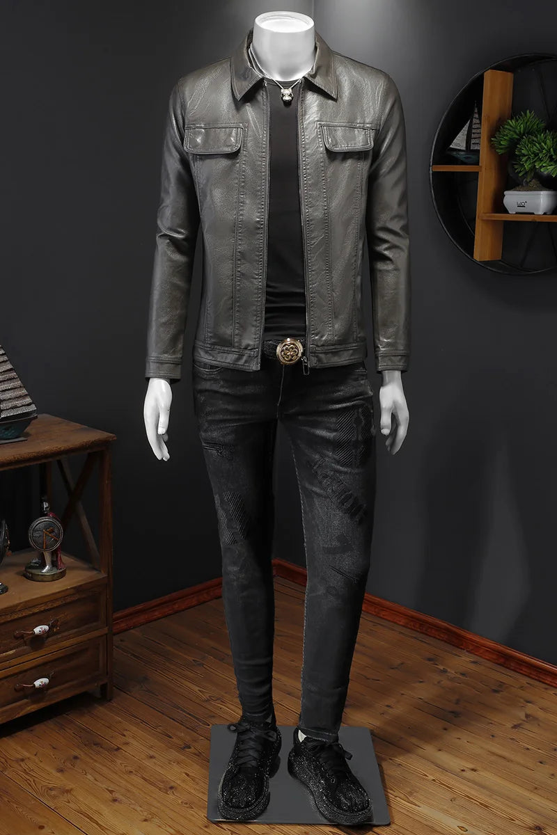 Men  leather jacket