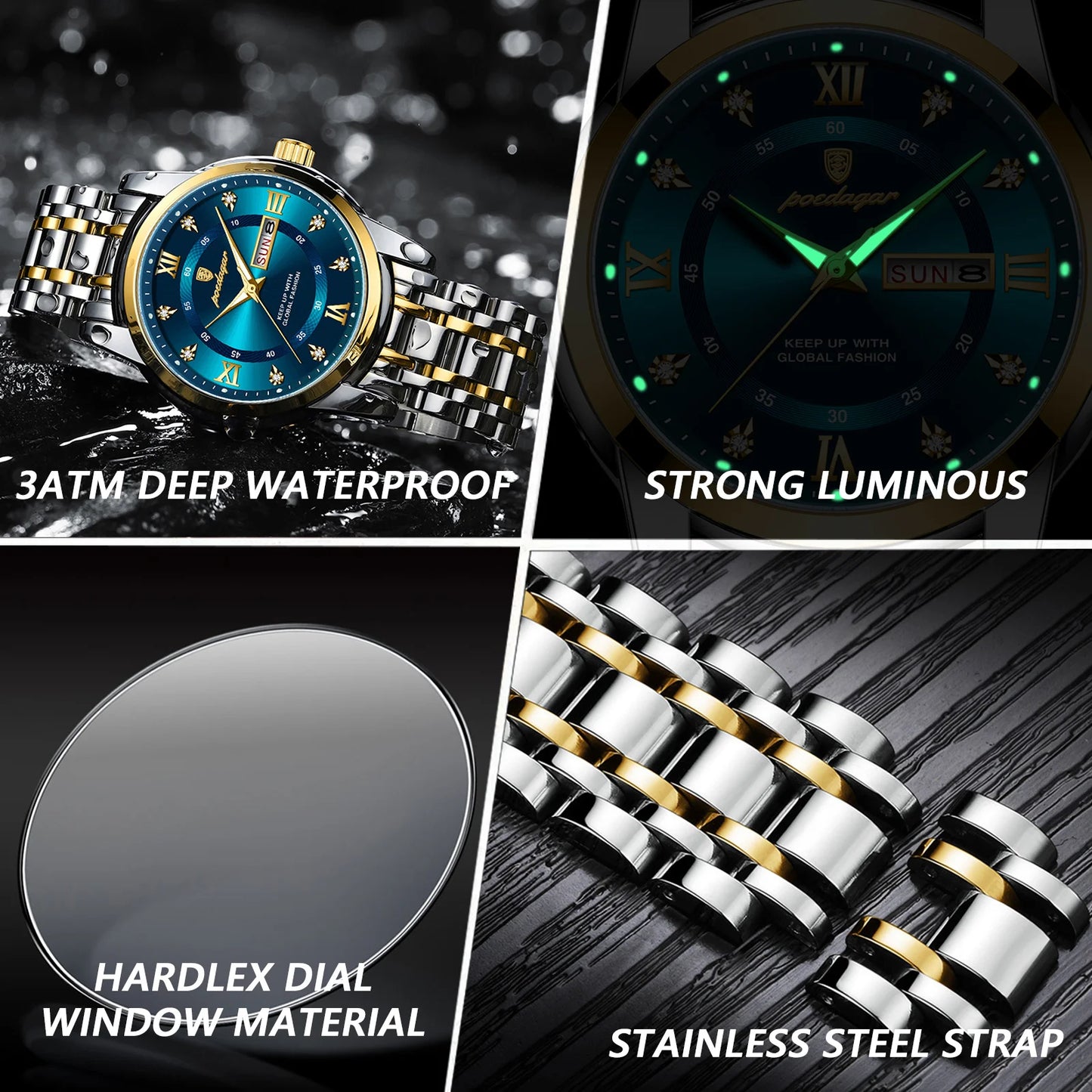 Stainless Steel Sports Men's Watches