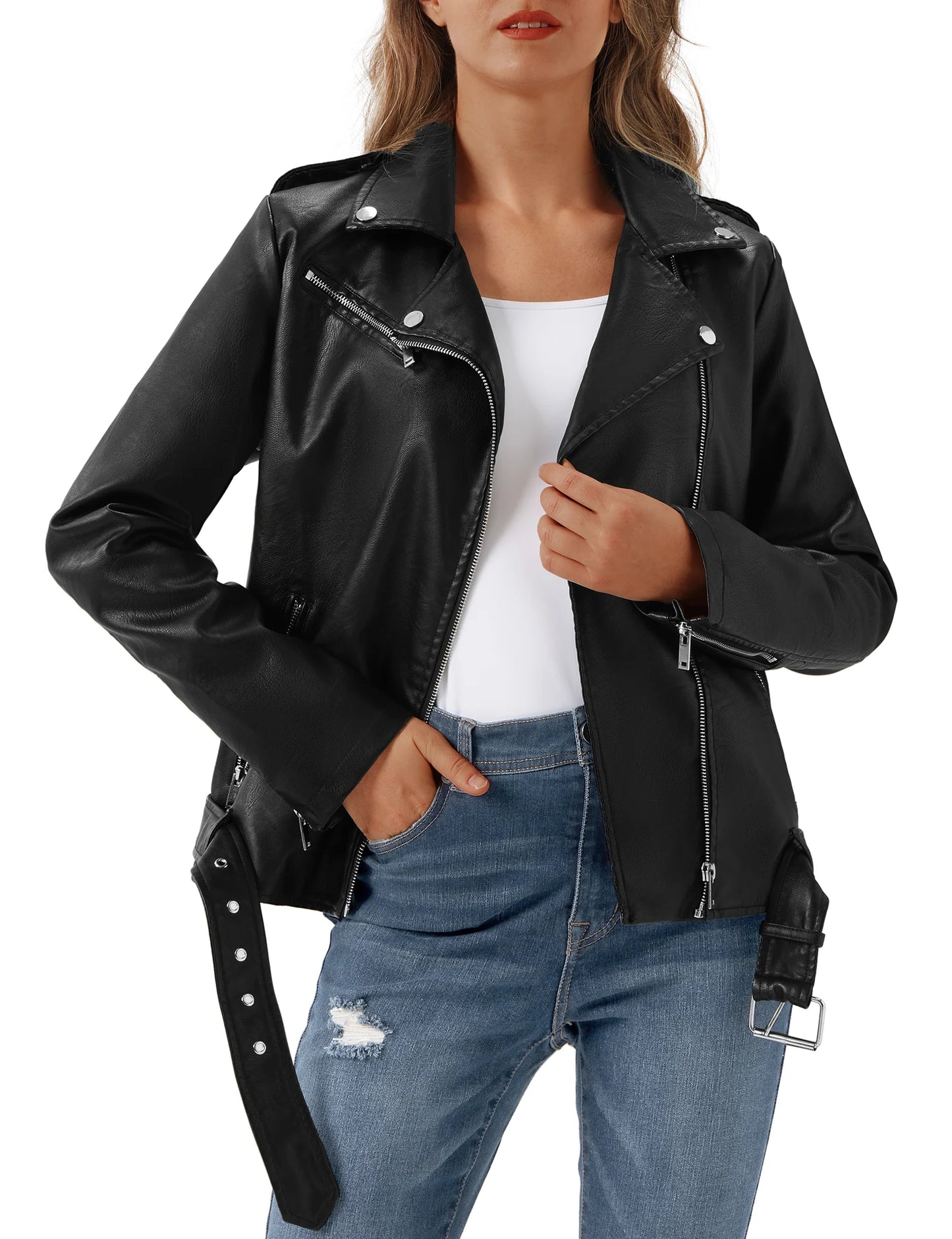 Women's Faux Leather Jacket