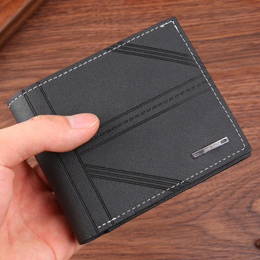 Men's Short Frosted Leather Wallet