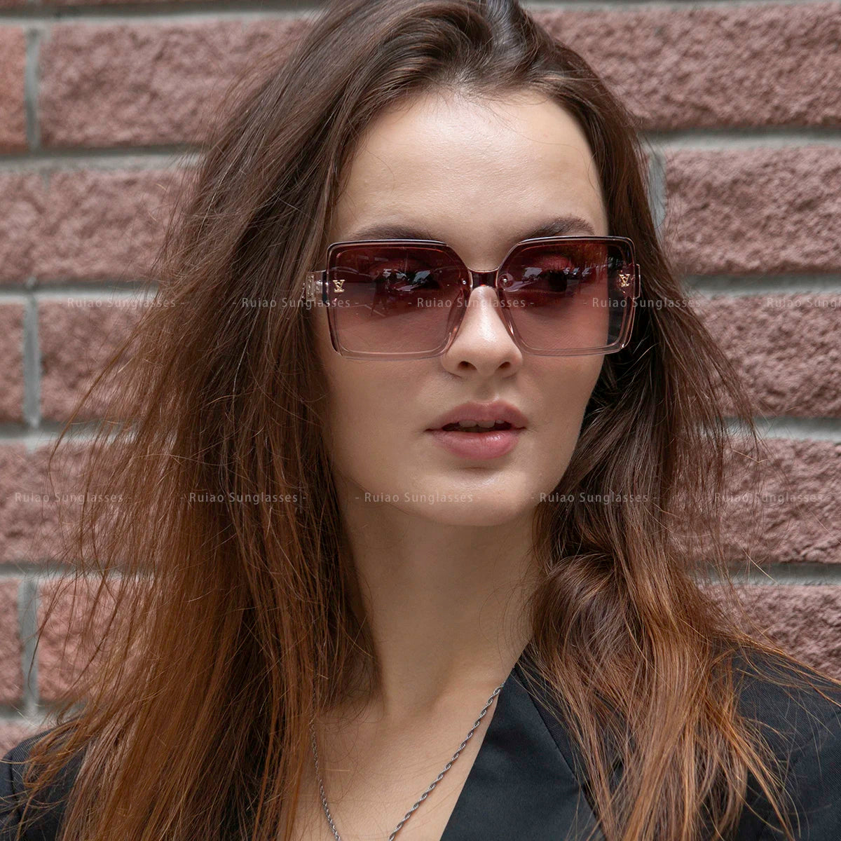 Luxury square designer fashion big sunglasses