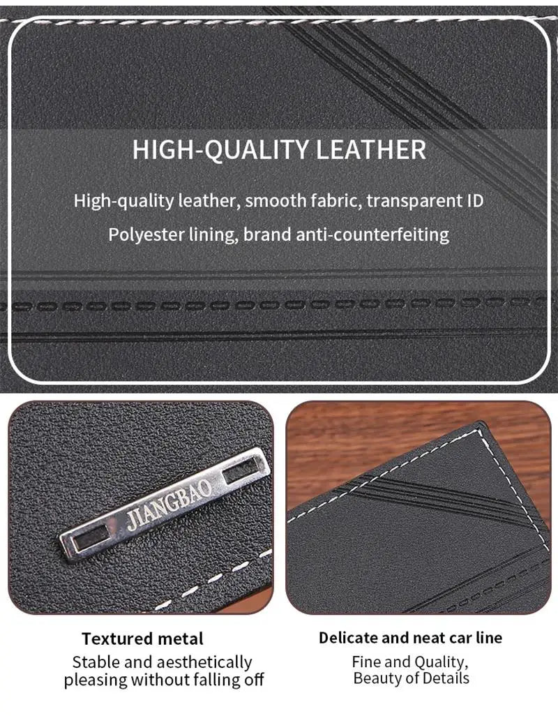 Men's Short Frosted Leather Wallet