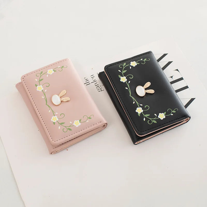 Cute Lady Purse Folding Multi-card Wallet