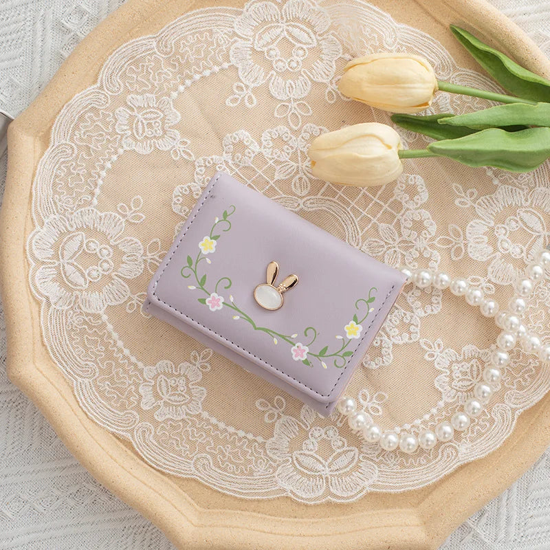 Cute Lady Purse Folding Multi-card Wallet