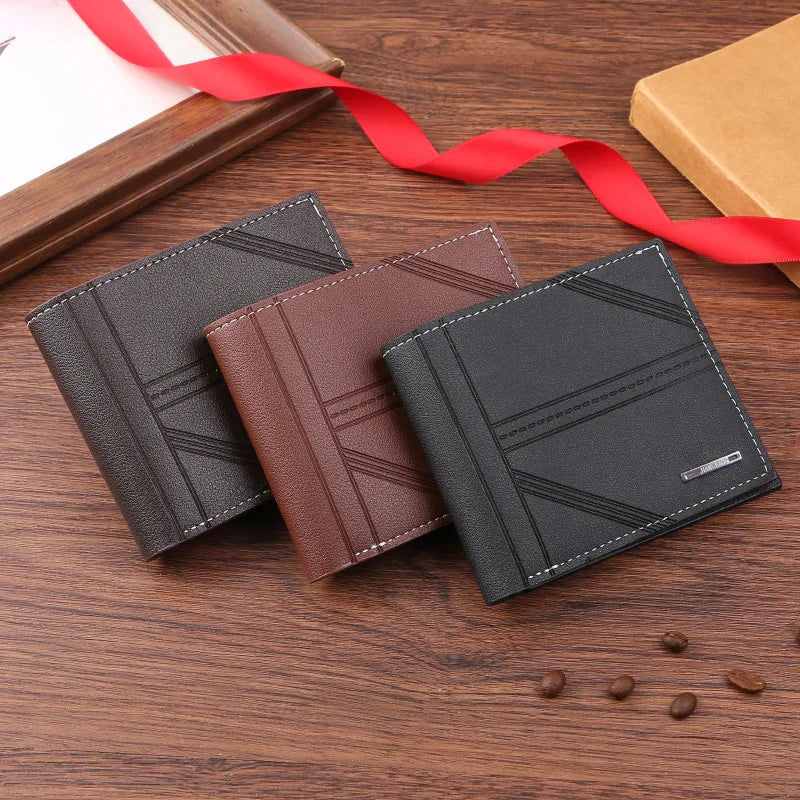 Men's Short Frosted Leather Wallet