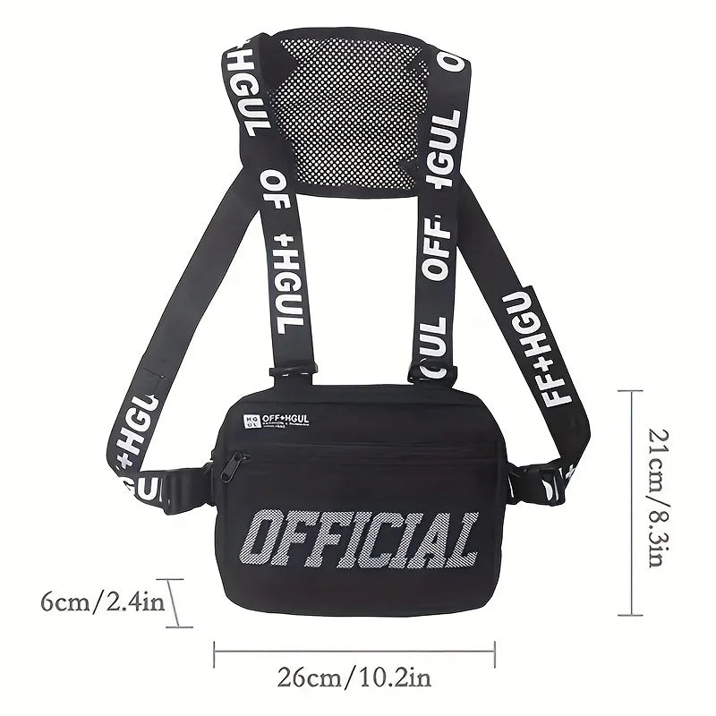 Fashion Streetwear Men Hip-Hop Chest Bag